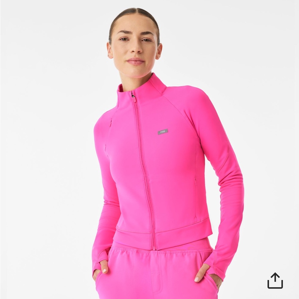 Figs Rapid response pink jacket